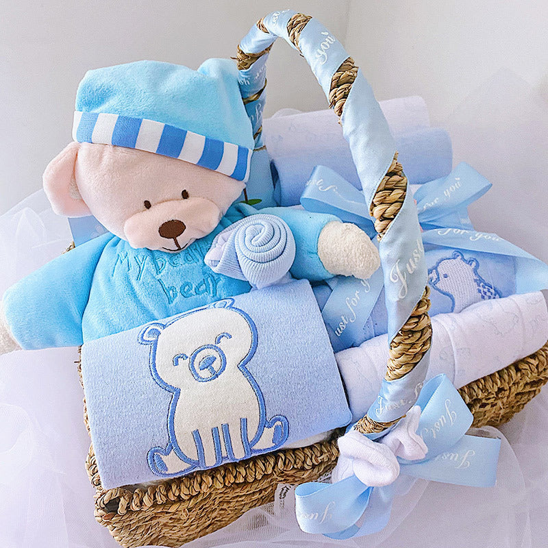 Flag Village Newborn Boy Baby Clothes Set Gift Box Autumn And Winter