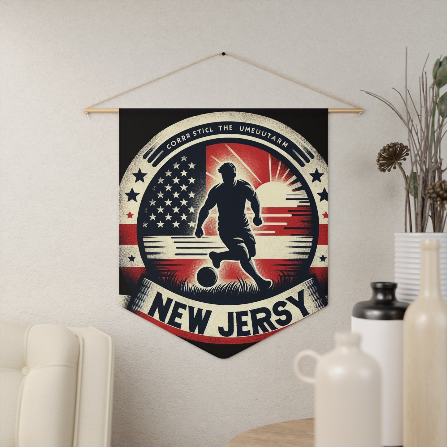 Flag Village New Jersey State Flag Pennant Sporting Home Wall decoration NJ0001