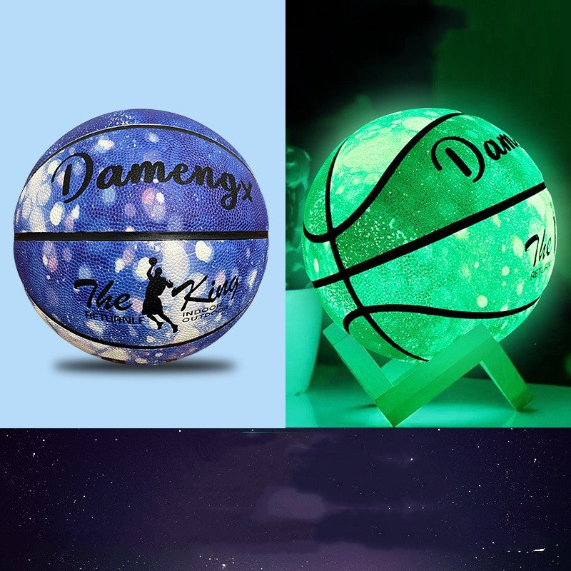Flag Village Luminous Luminous Basketball PU Soft Leather Outdoor Wear-resistant And Non-slip