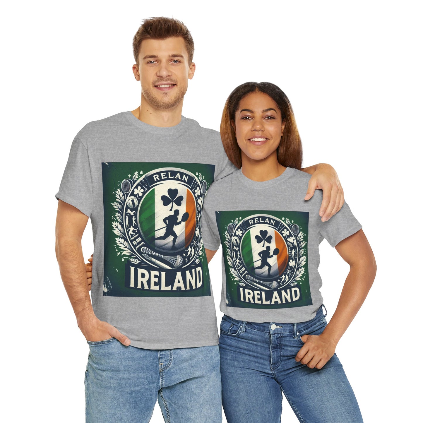 Flag Village Ireland Sporting Flag T-SHIRT Heavy Cotton Tee IRL0007