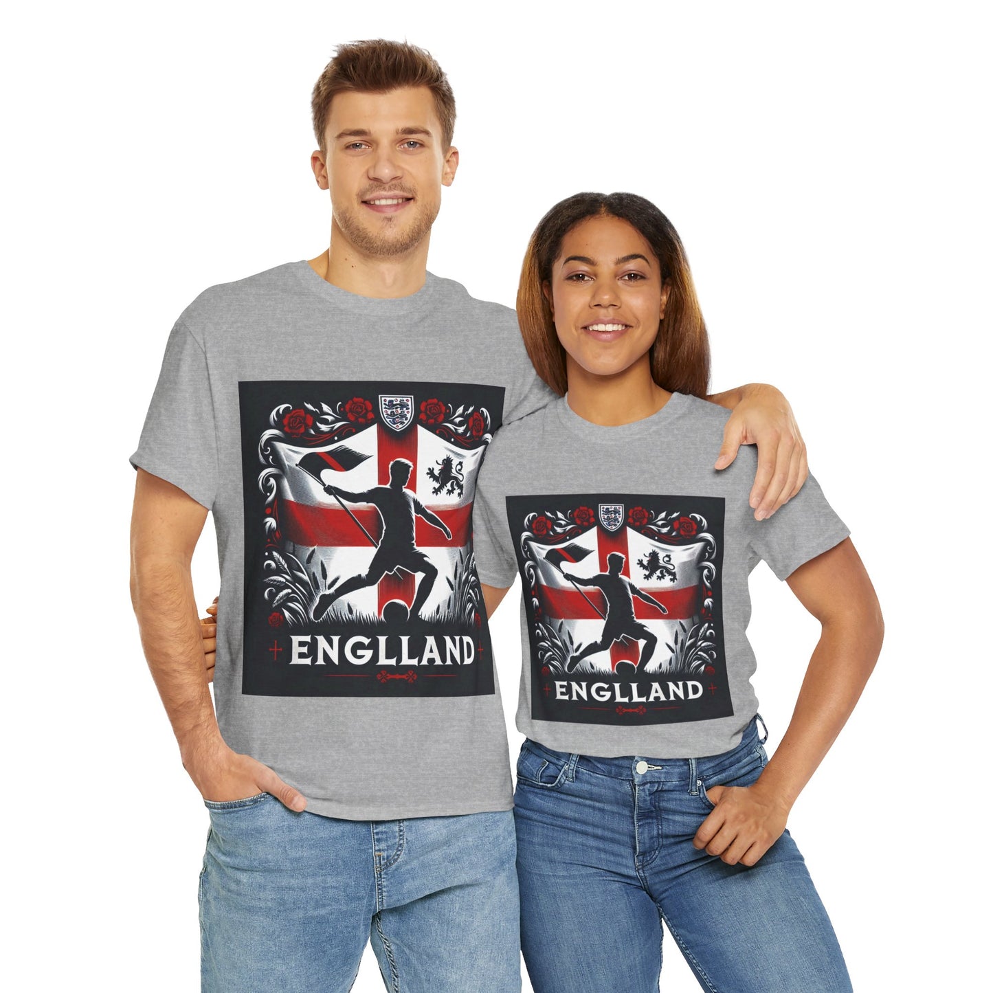 Flag Village England Sporting Flag T-SHIRT Heavy Cotton Tee GBR0012
