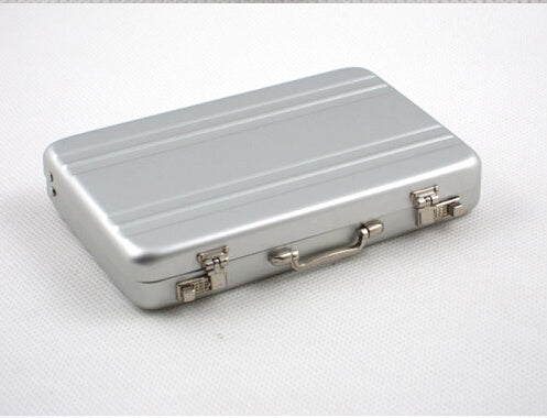 Flag Village Creative password safe shape aluminum business card holder mini suitcase business card holder white collar office company gifts