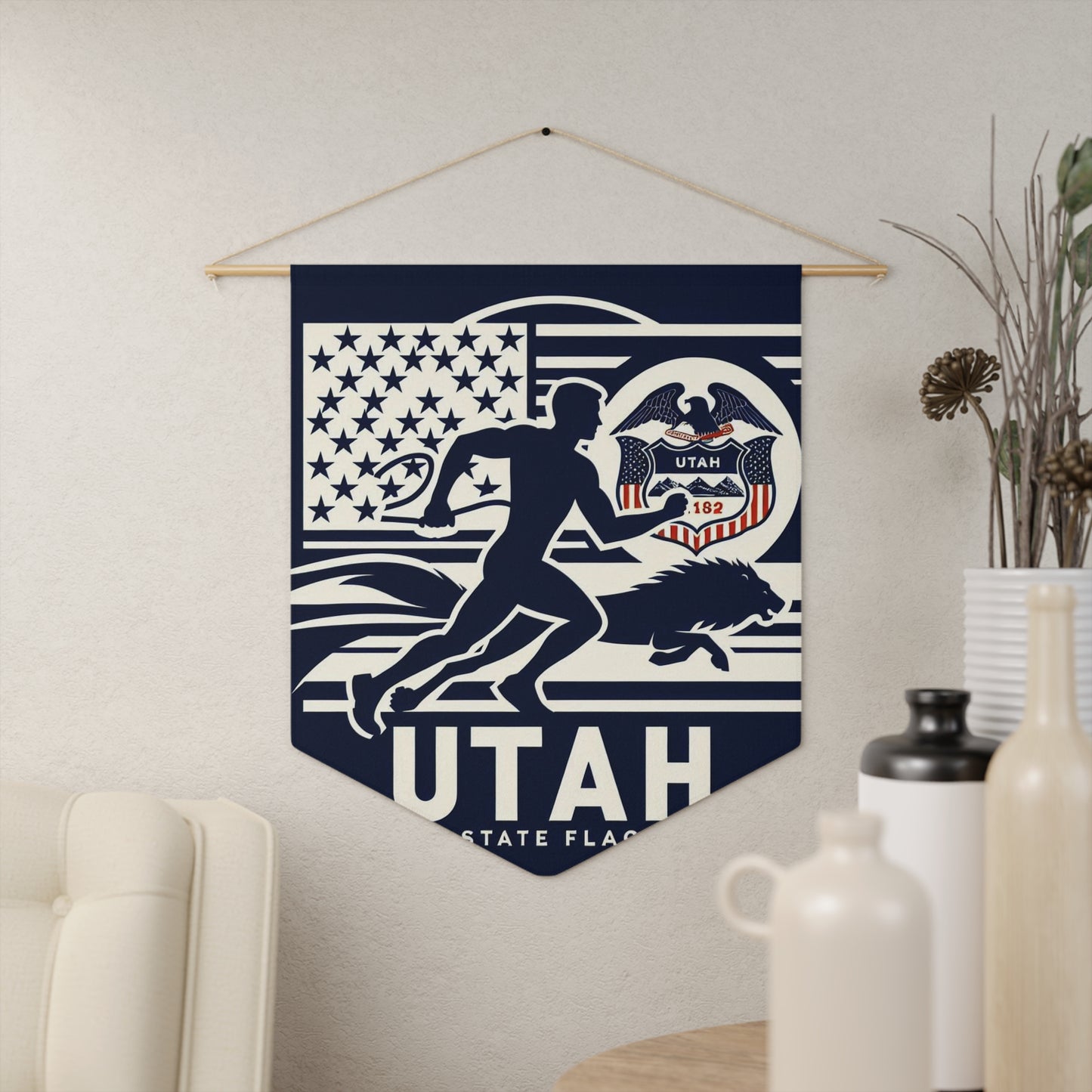 Flag Village Utah State Flag Pennant Sporting Home Wall decoration UT0002