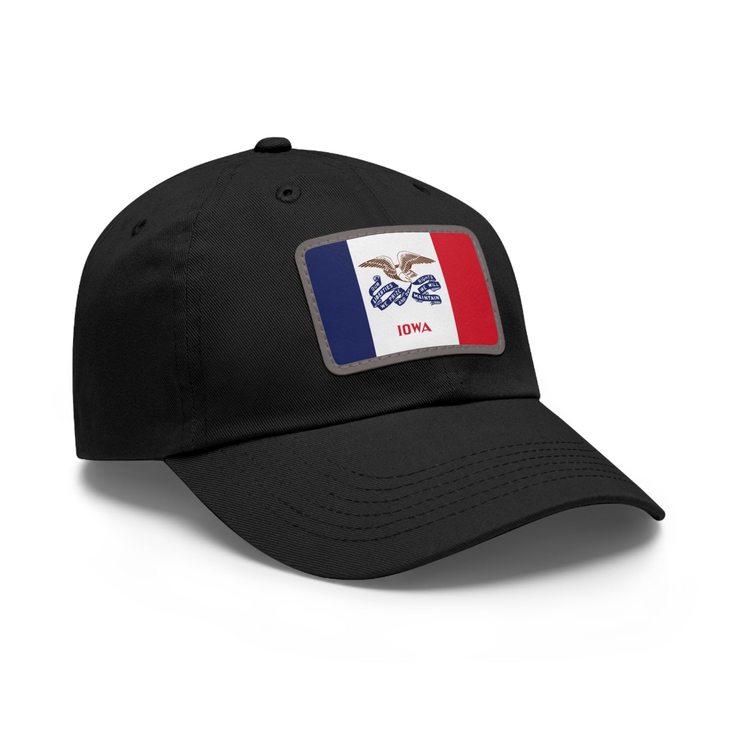 Flag Village USA Iowa State Flag Hat Cap with Leather Patch