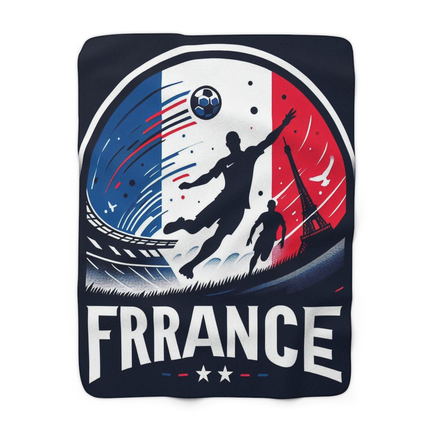 Flag Village France Sporting Flag Sherpa Fleece Blanket FRA0006