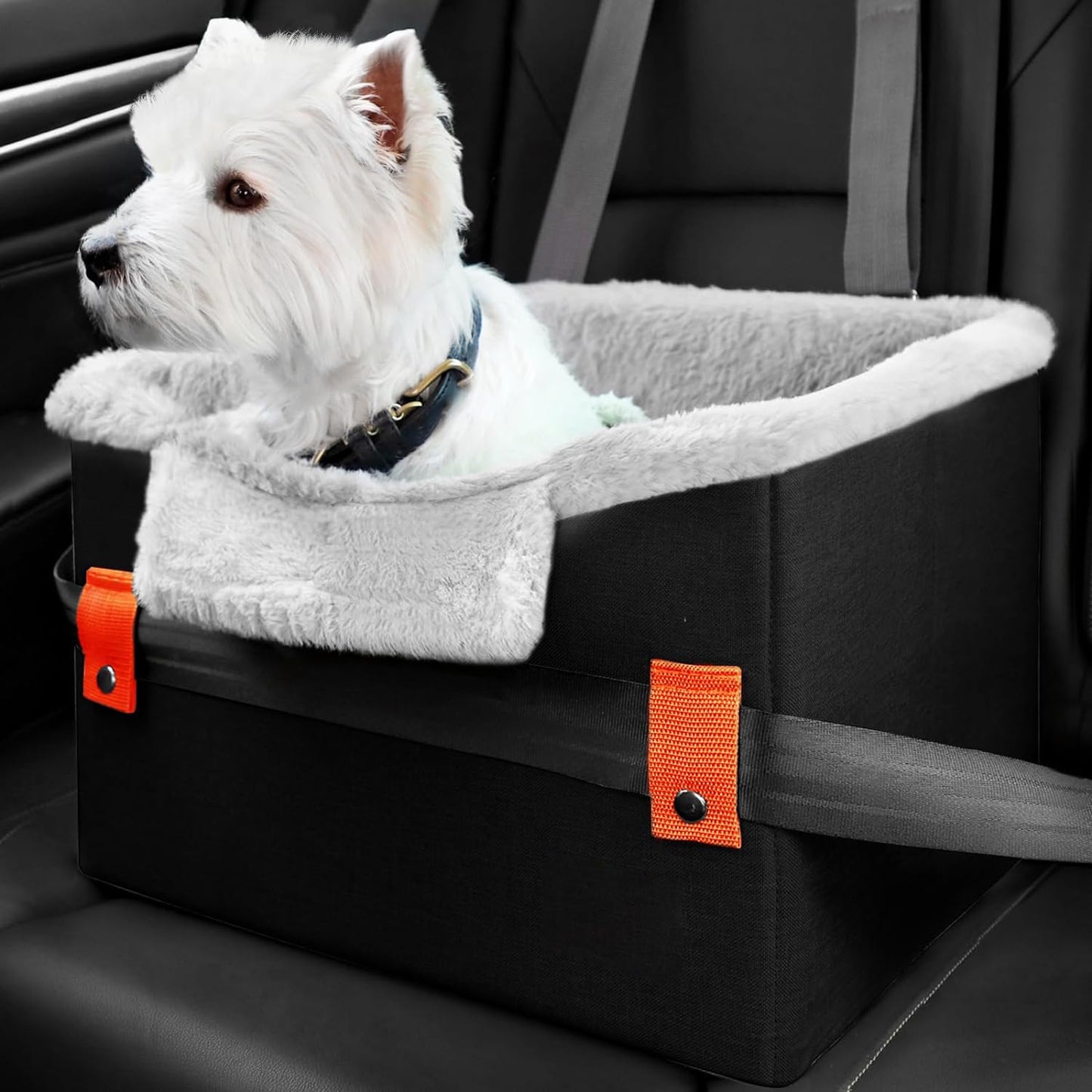 Flag Village Auto Tools Portable Small Dog Car Seat Dog Booster Seat For Car With Clip-On Safety Leash Perfect For Small Pets Pet Products