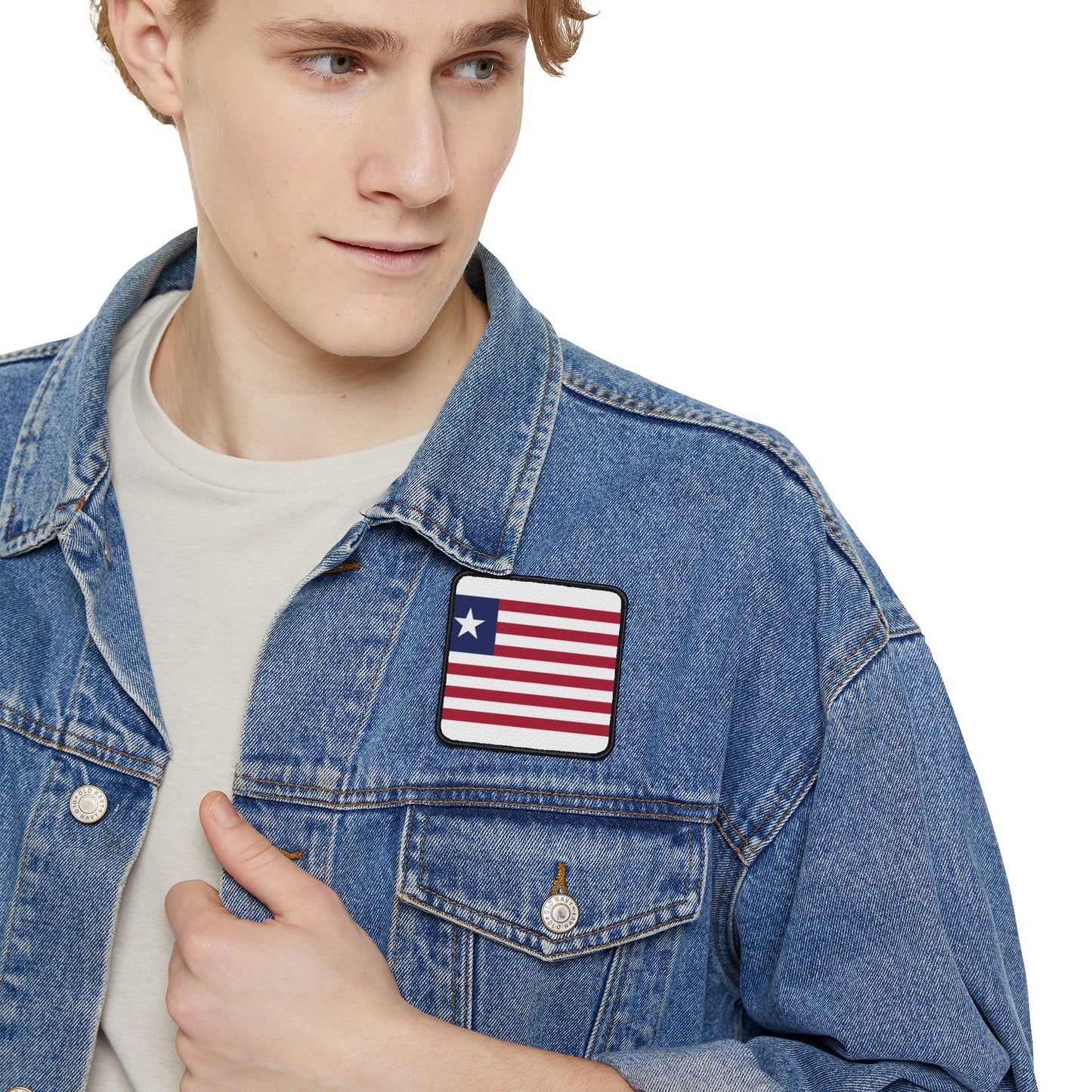 Flag Village Liberia Flag Embroidery Iron-On Patches