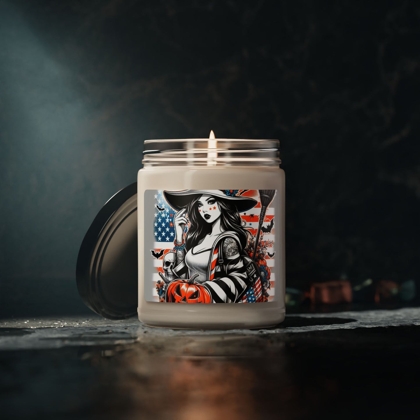 Flag Village Halloween Pretty Witch Scented Soy Candle, 9oz HW0018