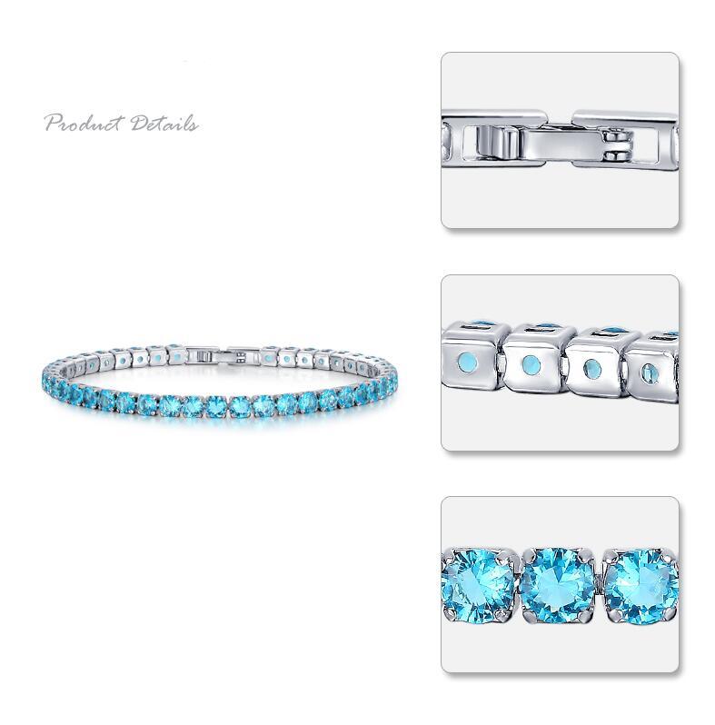 Flag Village Cubic Zirconia Tennis Bracelet & Bangles For Women Christmas Gifts New Fashion Lady Jewelry