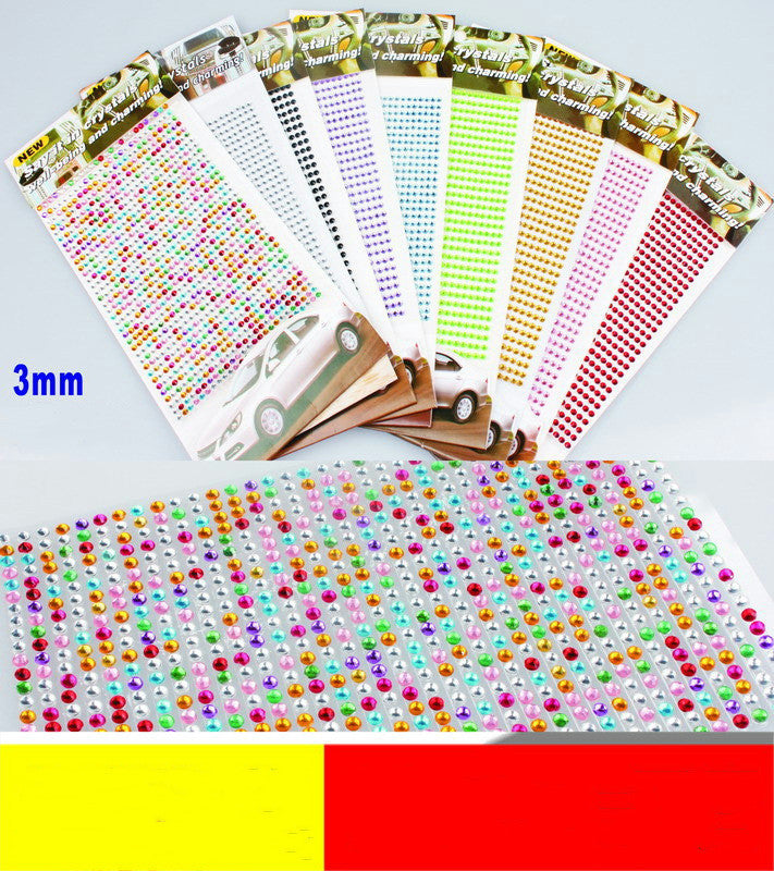Flag Village Auto Tools Car Drill Sticker Car Drill Acrylic Car Sticker Decorative Drill Sticker
