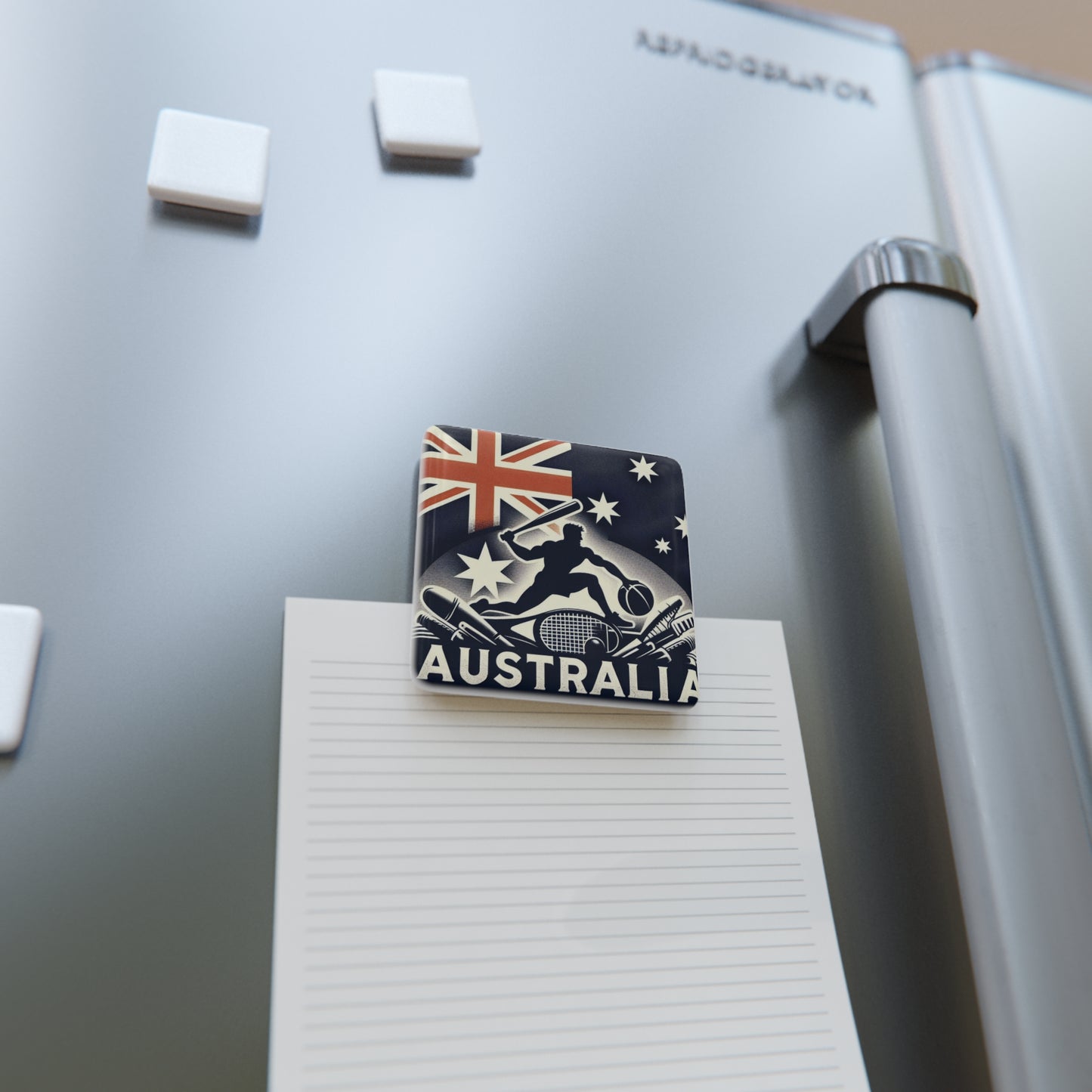 Flag Village Australia Flag Sporting Porcelain Magnet, Square AUS0005