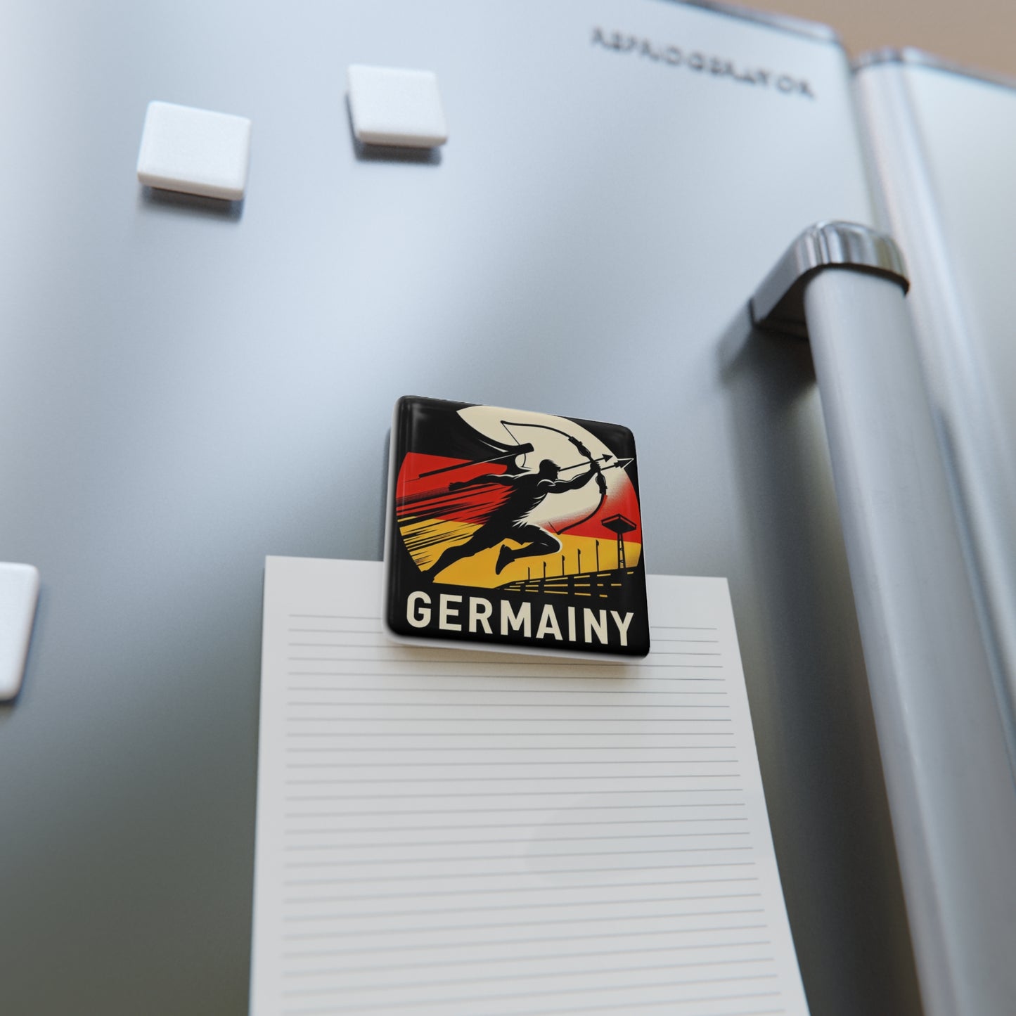 Flag Village Germany Flag Sporting Porcelain Magnet, Square DEU0006