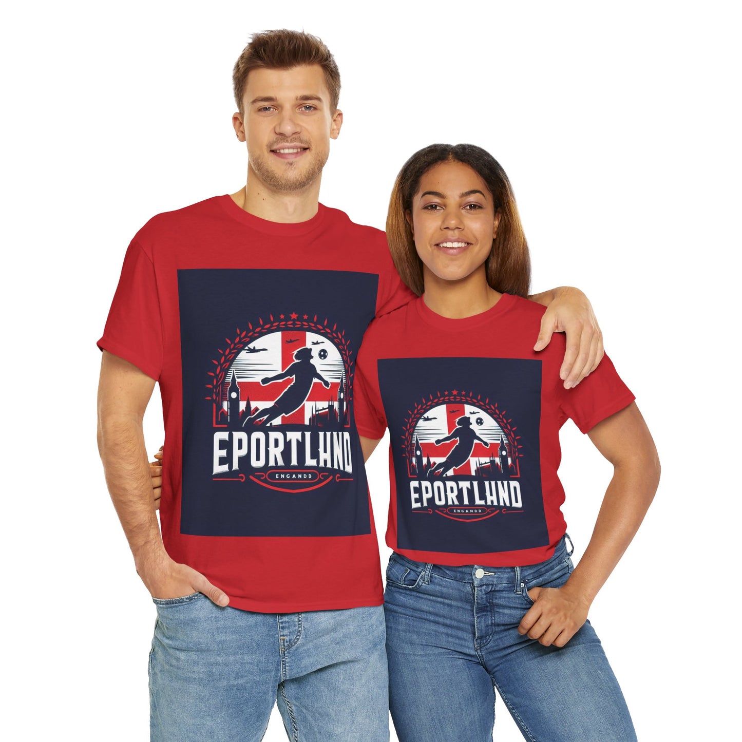 Flag Village England Sporting Flag T-SHIRT Heavy Cotton Tee GBR0003