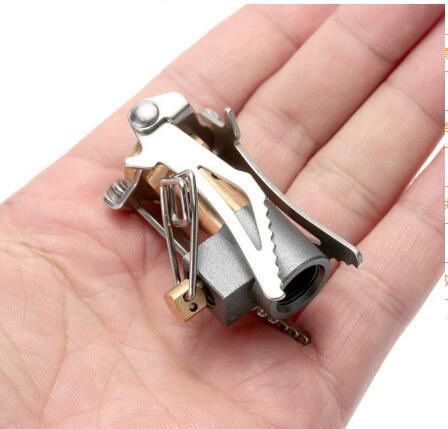 Flag Village Portable Folding Mini Camping Stove Outdoor Gas Stove Survival Furnace Stove 3000W Pocket Picnic Cooking Gas