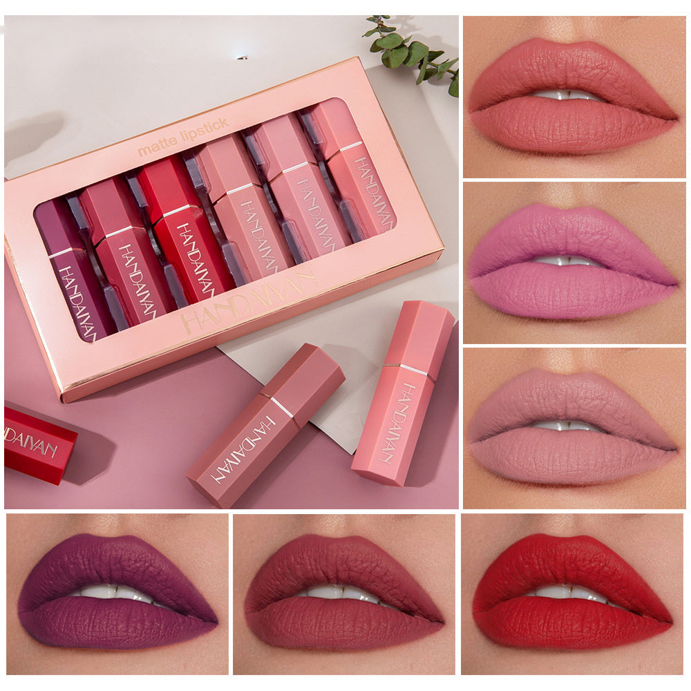 Flag Village Matte Matte Waterproof Six Lipstick Gift Box Set