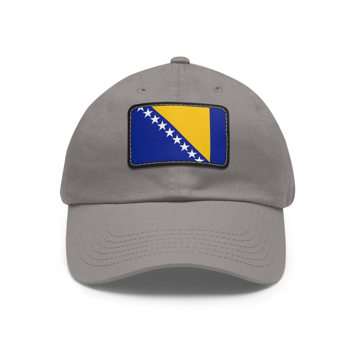 Flag Village Bosnia And Herzegovina Flag Hat Cap with Leather Patch