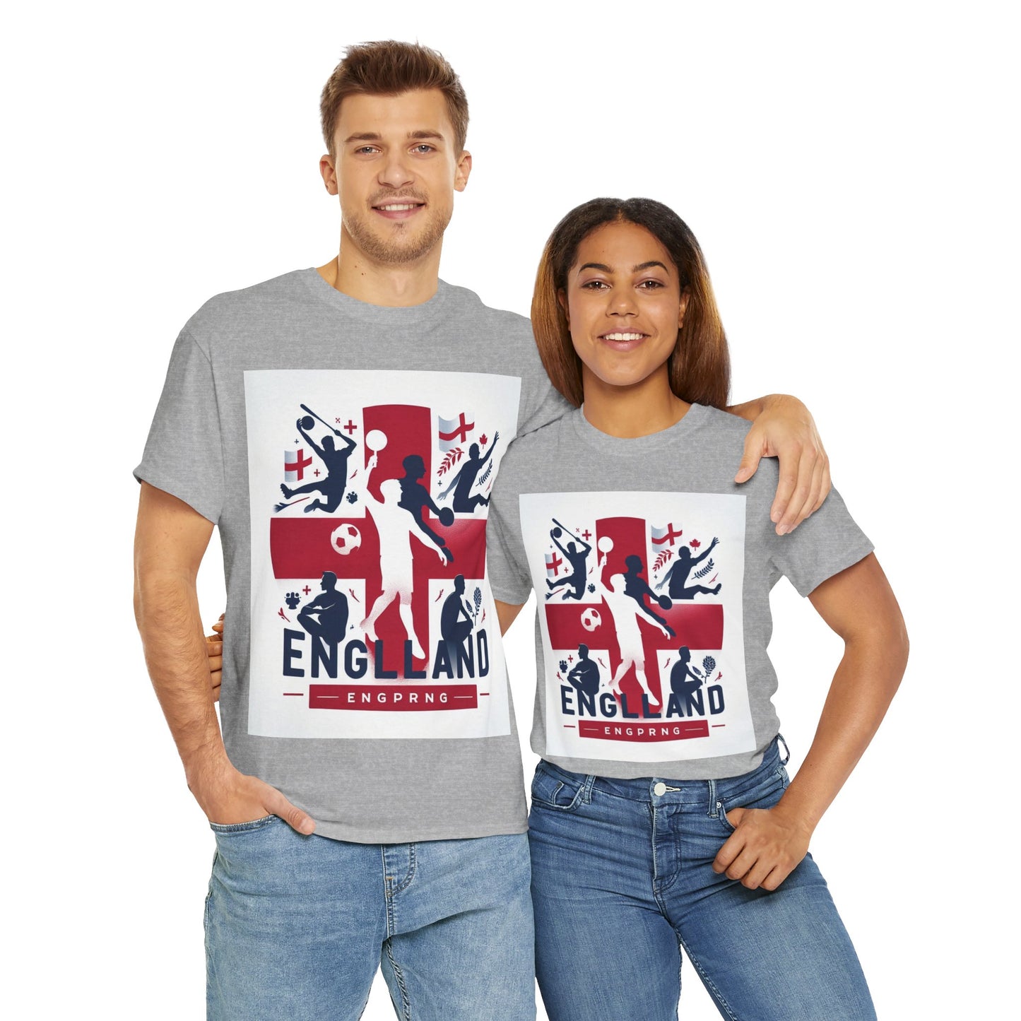 Flag Village England Sporting Flag T-SHIRT Heavy Cotton Tee GBR0009