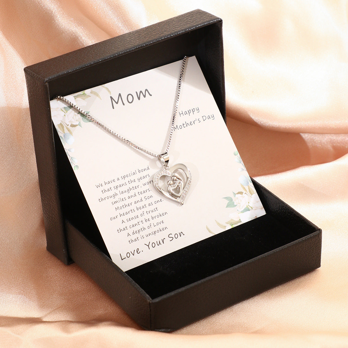 Flag Village Mother's Day Necklace Gift Box Love Necklace For Women Fine Jewelry Women Accessories Fashion Jewelry