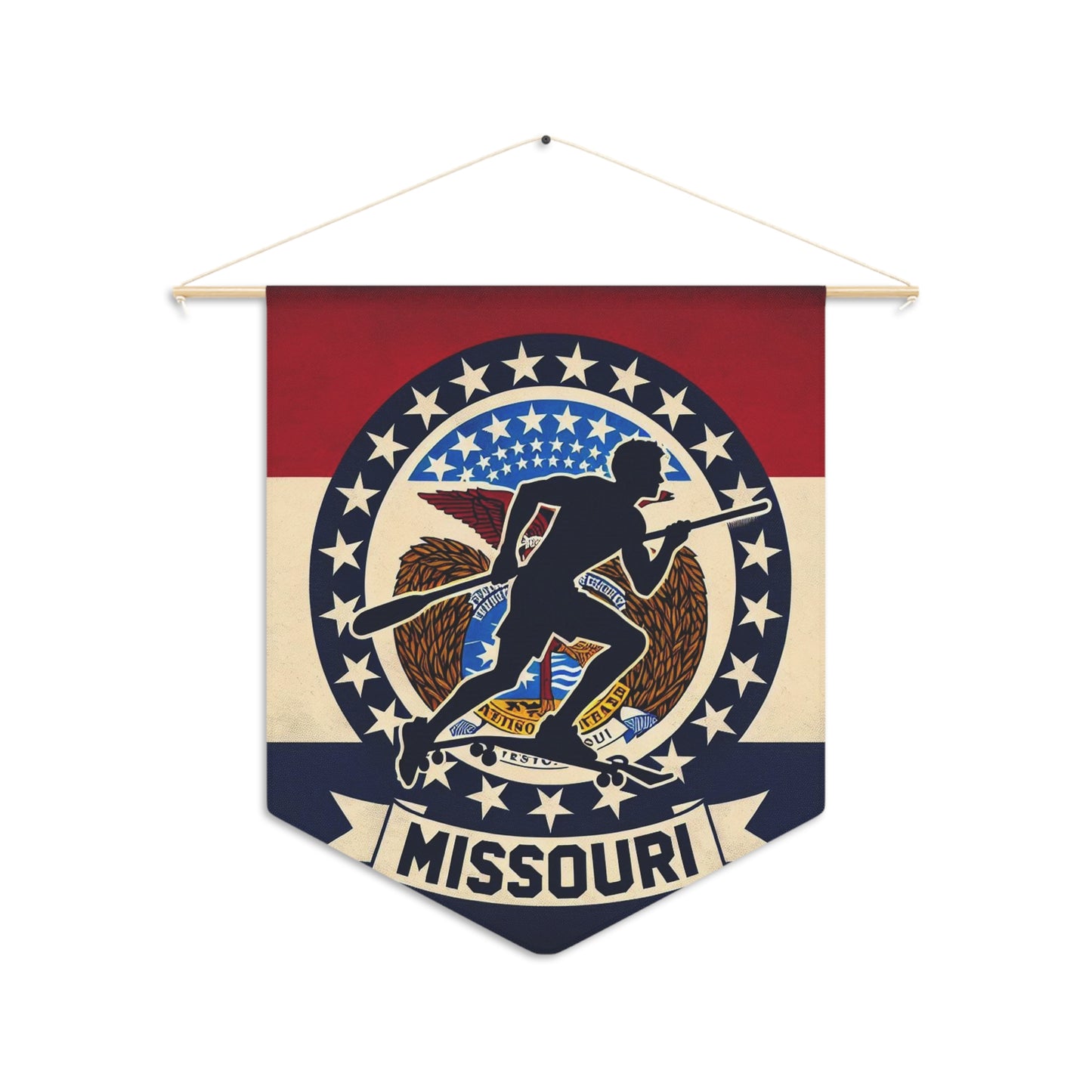 Flag Village Missouri State Flag Pennant Sporting Home Wall decoration MO0002