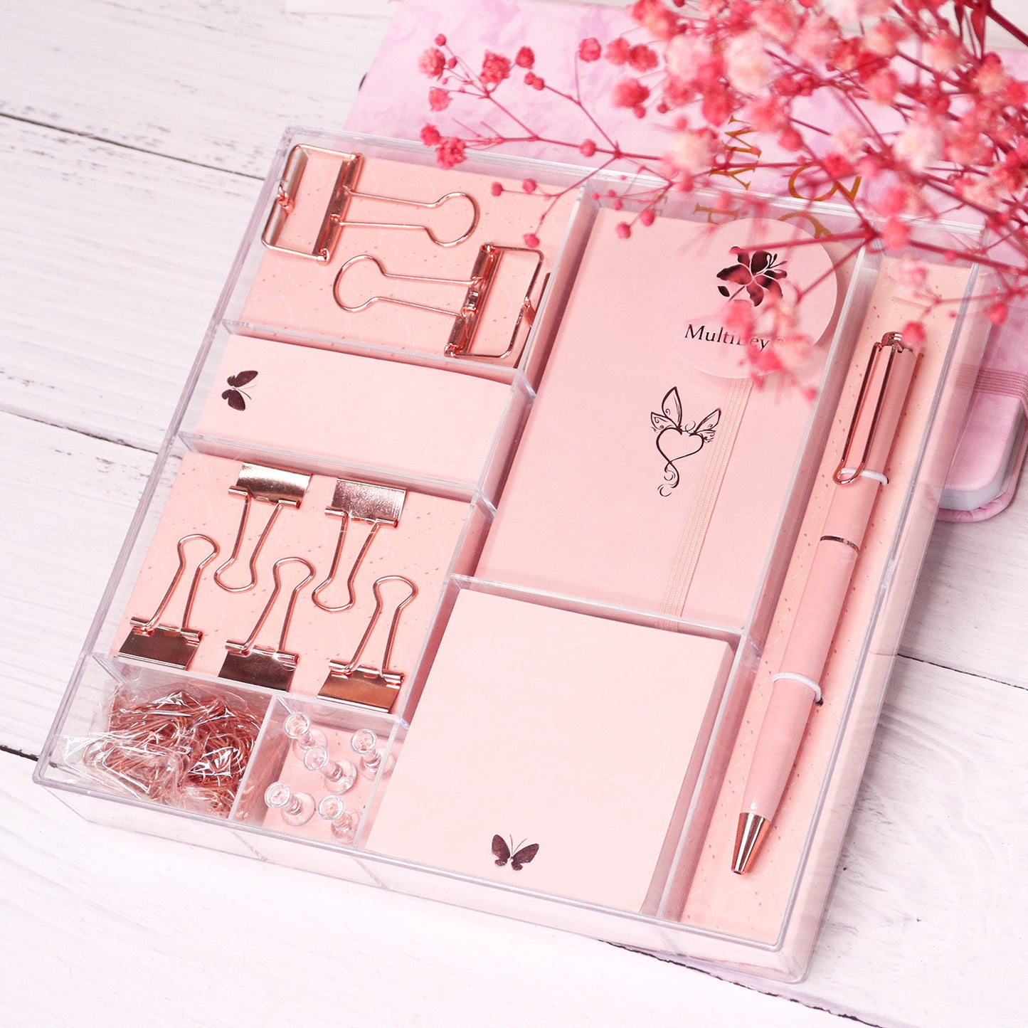Flag Village Rose Gold Stationery Set Gift Box Student Office Stationery