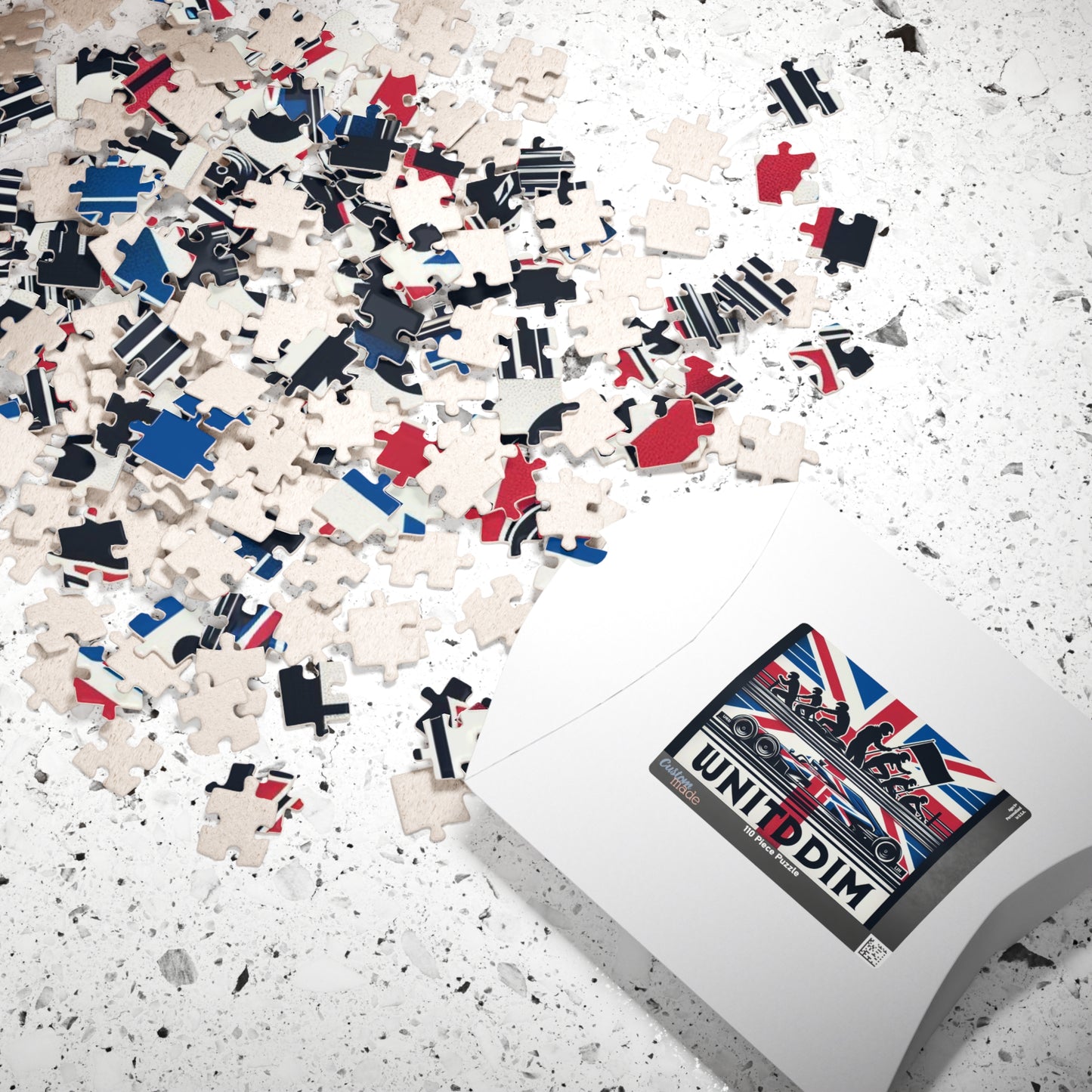 Flag Village United Kingdom Racing Car Sporting Flag Puzzle (110, 252, 520, 1014-piece) UK0008