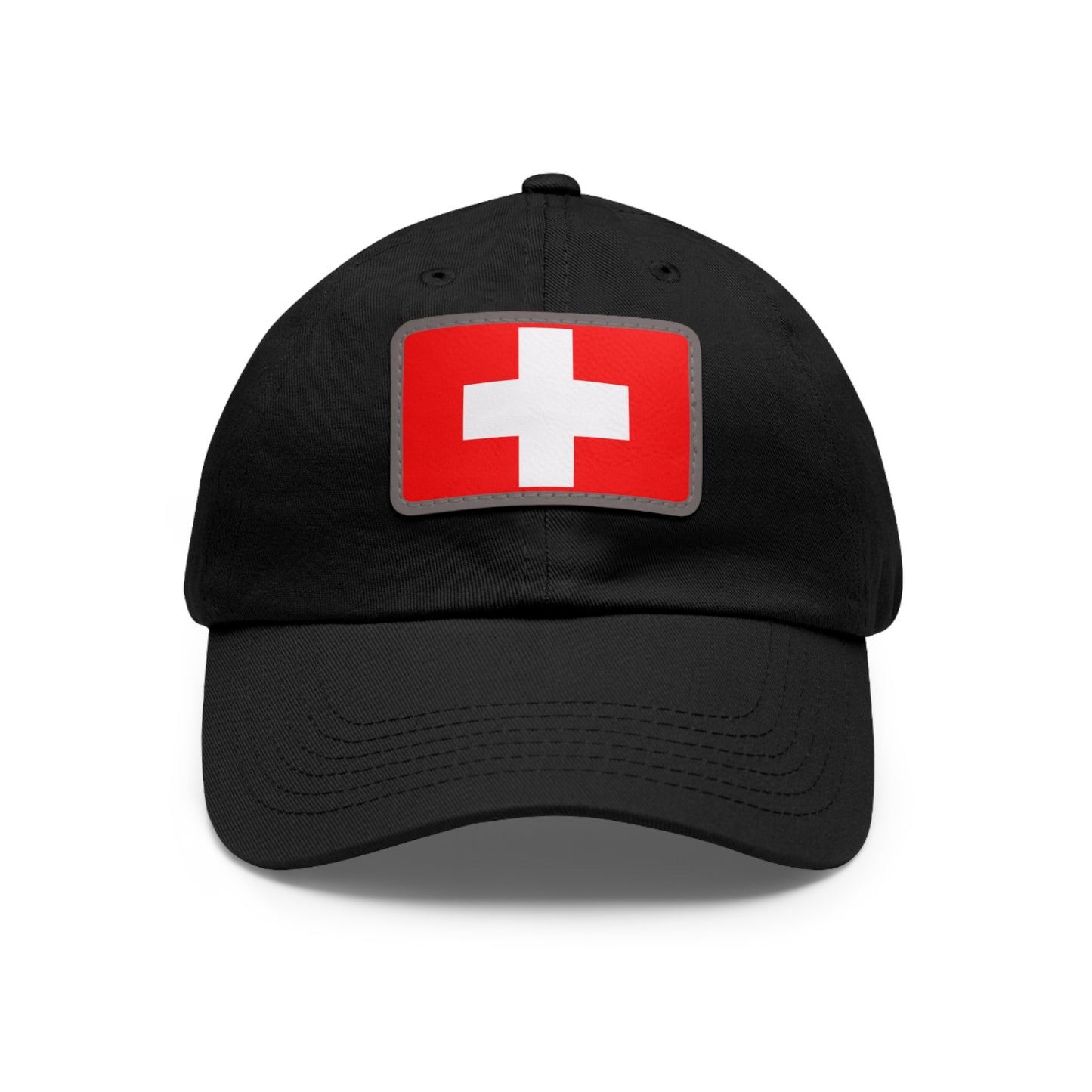 Flag Village Switzerland Flag Hat Cap with Leather Patch