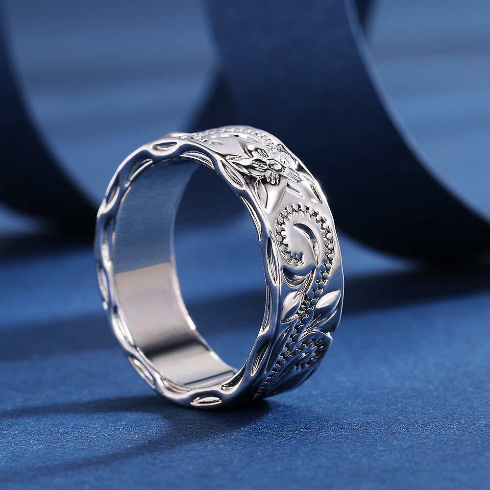 Flag Village Simple 925 Silver Rings Women Fashion Party Jewellery Gifts