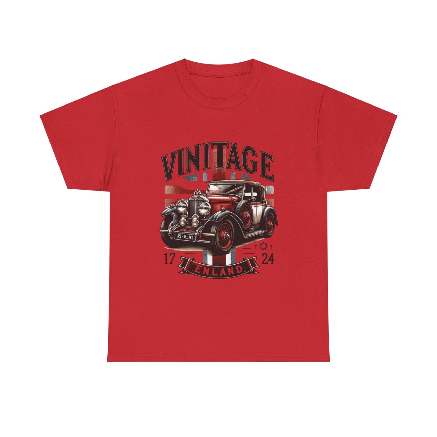 Flag Village UK Vintage Car Flag T-SHIRT Heavy Cotton Tee UK0001