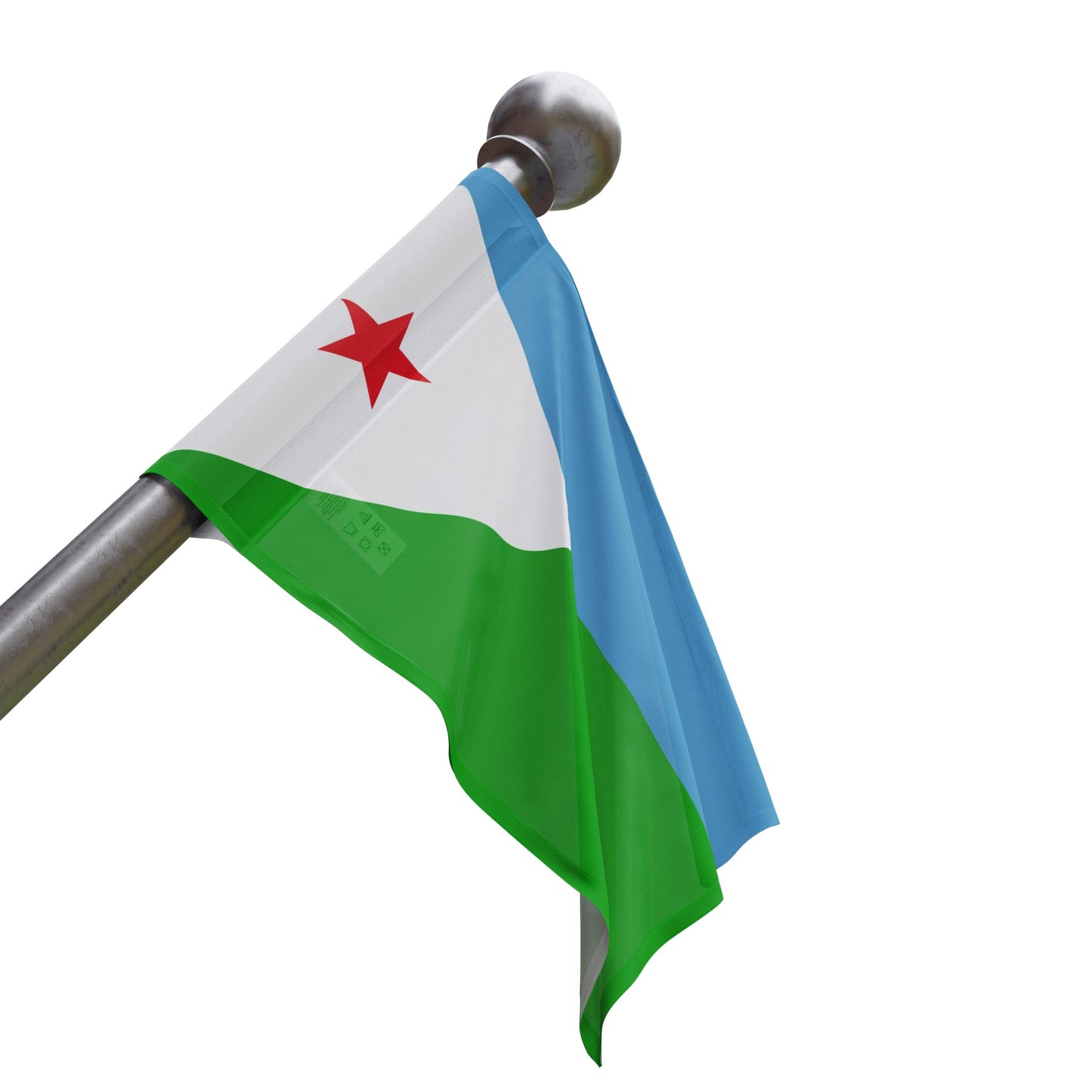 Flag Village Djibouti Flag 18" x 12" / 36" x 24" / 60" x 36"