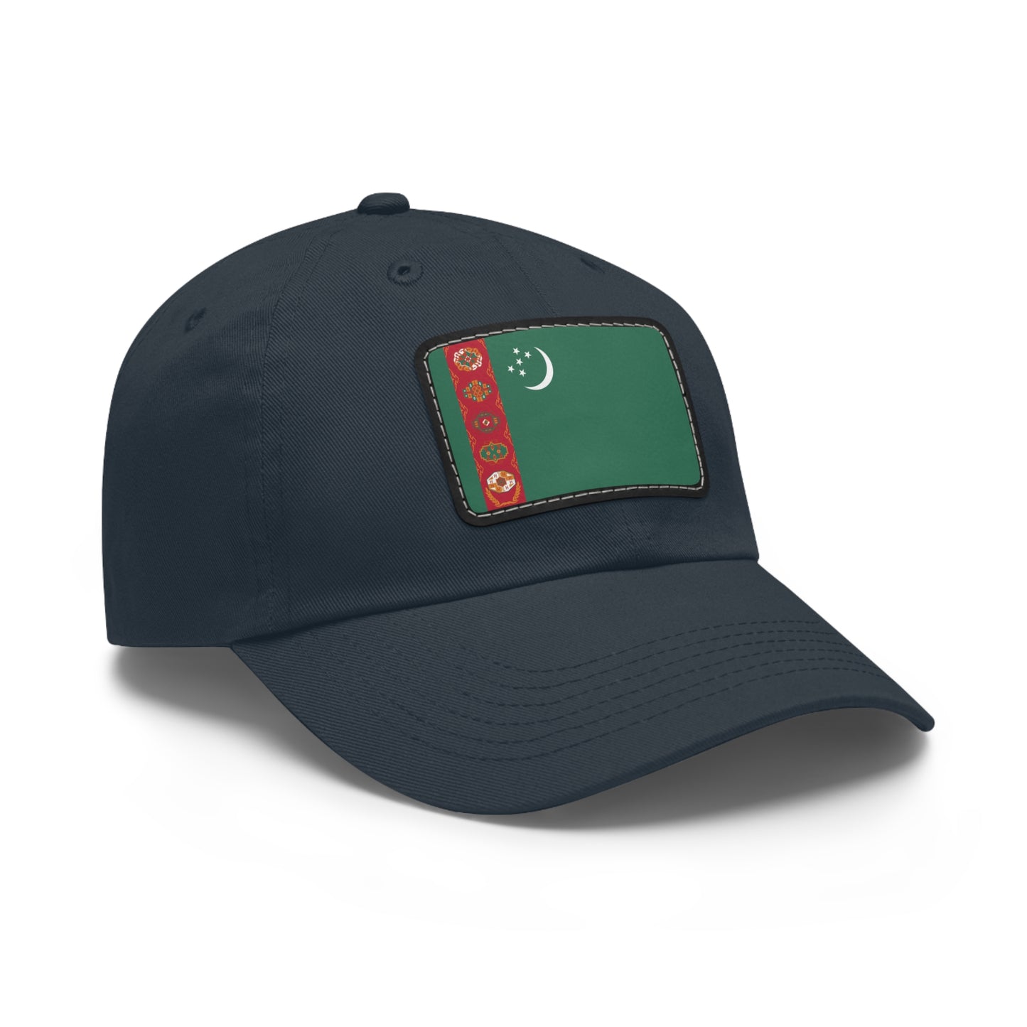Flag Village Turkmenistan Flag Hat Cap with Leather Patch