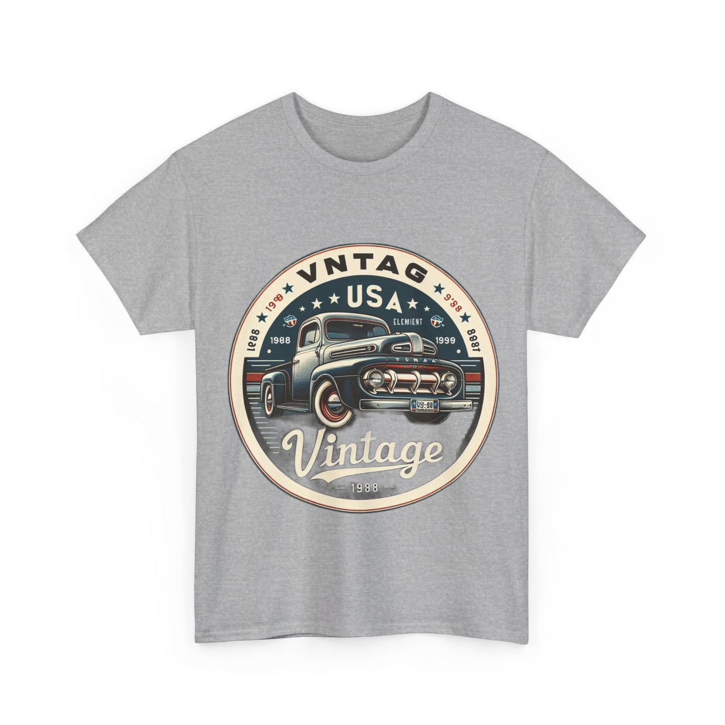 Flag Village USA Vintage Car Flag T-SHIRT Heavy Cotton Tee USA0013