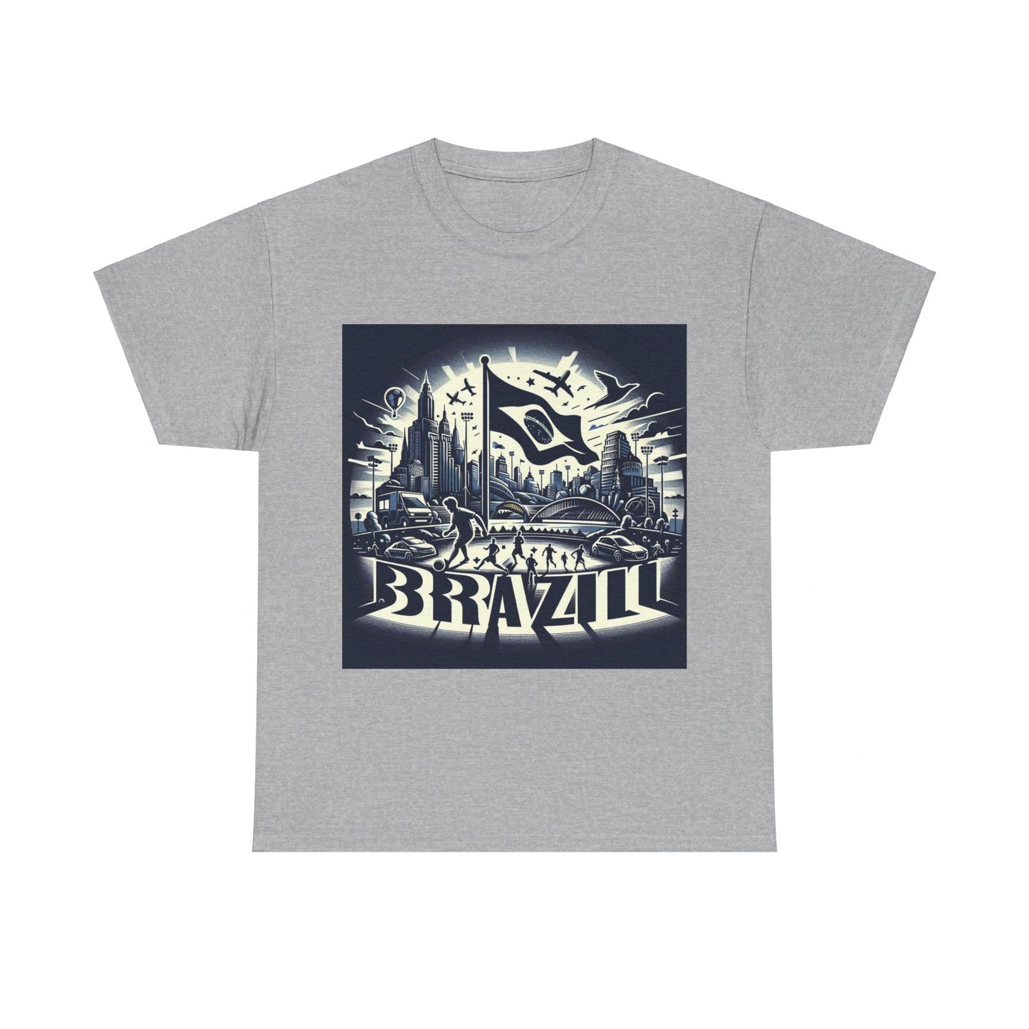 Flag Village Brazil Sporting Flag T-SHIRT Heavy Cotton Tee BRA0016