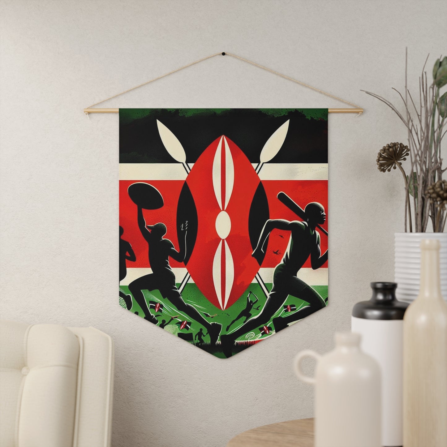 Flag Village KENYA Flag Pennant Sporting Home Wall decoration KEN0002