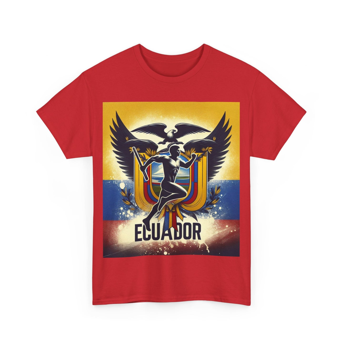 Flag Village Ecuador Sporting Flag T-SHIRT Heavy Cotton Tee ECU0007