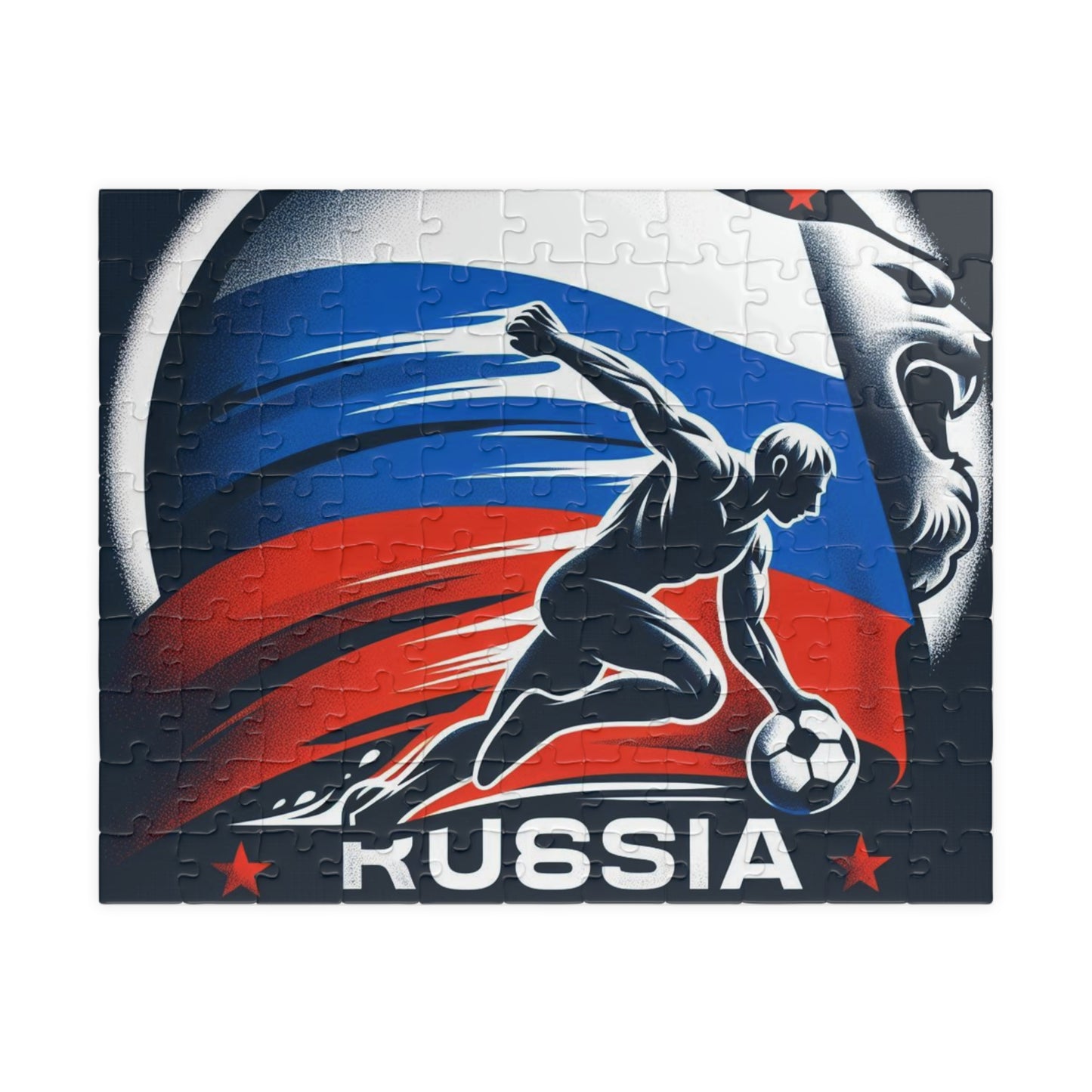 Flag Village Russia Sporting Flag Puzzle (110, 252, 520, 1014-piece) RUS0003