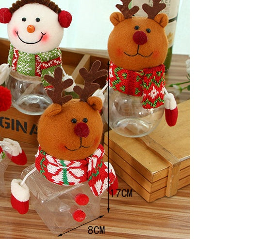 Flag Village Christmas Candy Jar Children Kids Storage Bottle Santa Bag Christmas Sweet Box Gift Chocolate Candy Box Natale Decorazioni