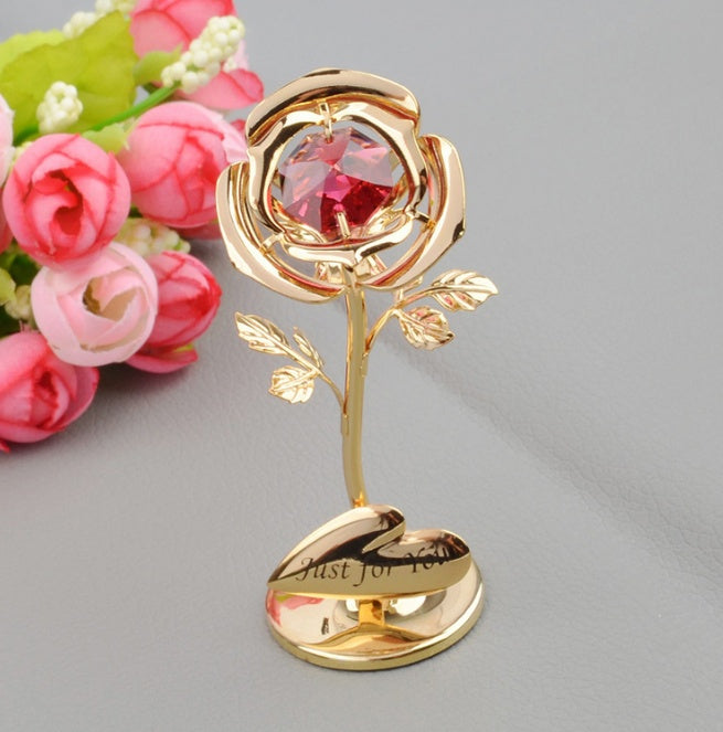Flag Village Roses With Diamonds Qixi Valentine's Day Gifts For Wives And Lovers Home Crafts Decorations