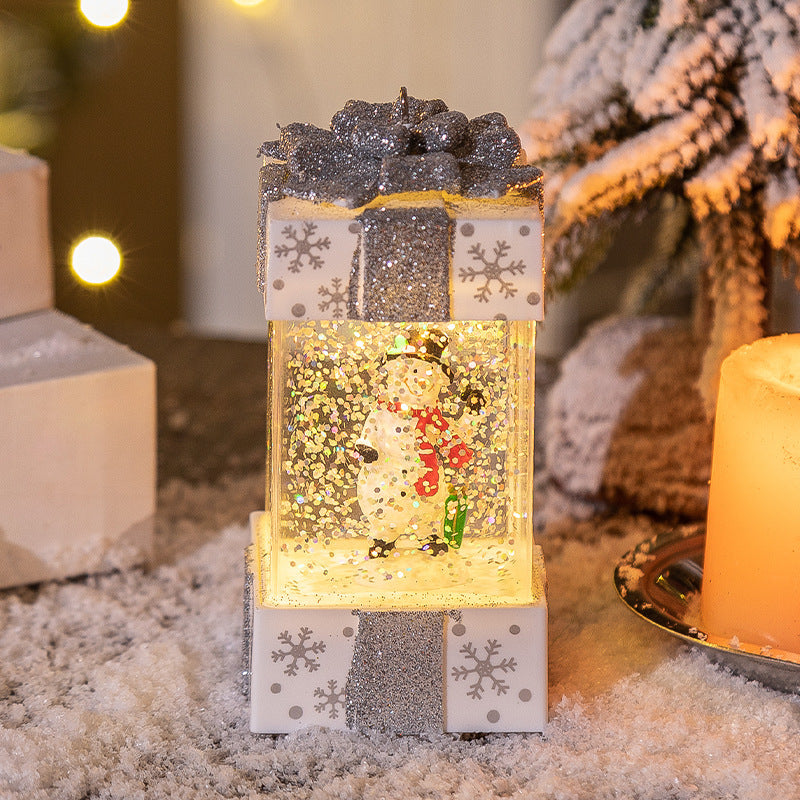 Flag Village Christmas Decorations Crystal Ball Christmas Gift Box Lights