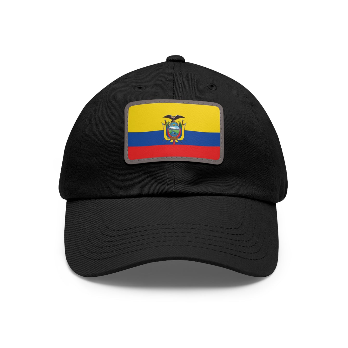 Flag Village Ecuador Flag Hat Cap with Leather Patch