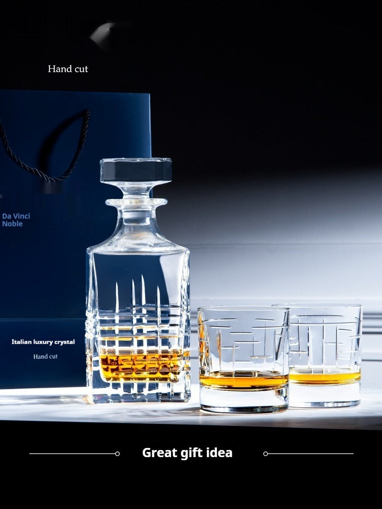 Flag Village Handmade Whiskey Shot Glass Imported Liquor Glass Set Gift Box