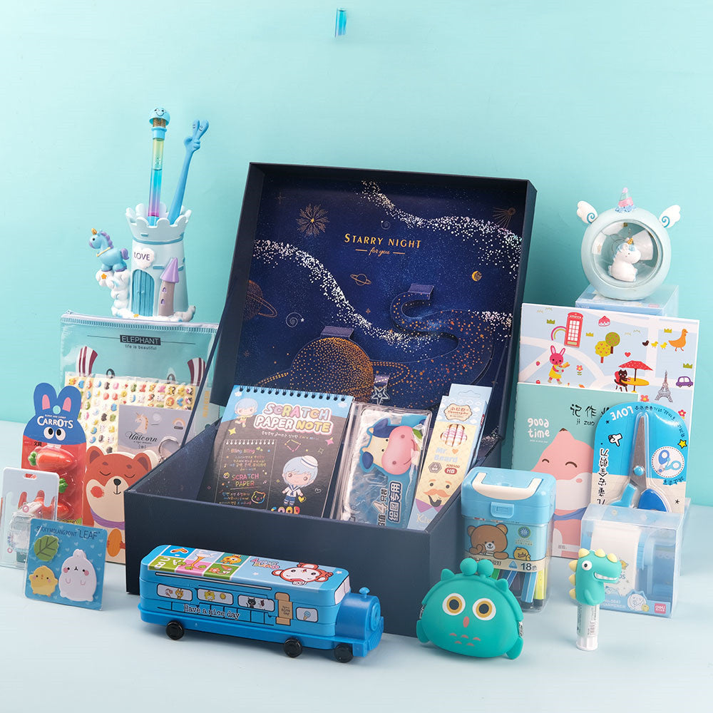 Flag Village Sakura Girl Starry Stationery Set Gift Box For Primary And Middle School Students