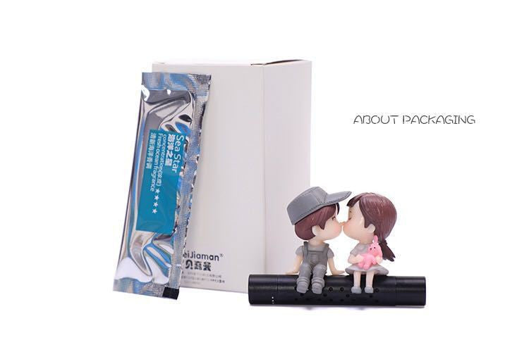 Flag Village Auto Tools Air Outlet Decoration Cartoon Couple Gift Car Perfume Clip