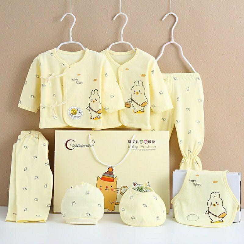 Flag Village Pure Cotton Baby Clothes Spring And Autumn Summer Children Gift Box Set