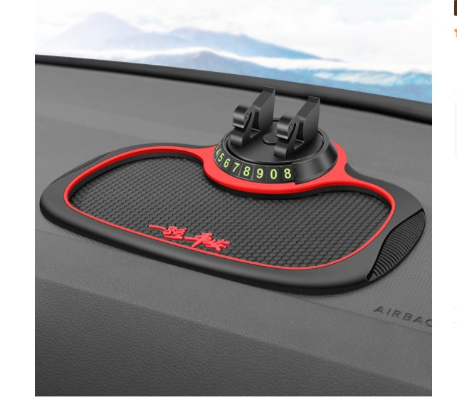 Flag Village Auto Tools Non-Slip Car Phone Pad For 4-in-1 Car Parking Number Card Anti-Slip Mat Auto Phone Holder Sticky Anti Slide Dash Phone Mount
