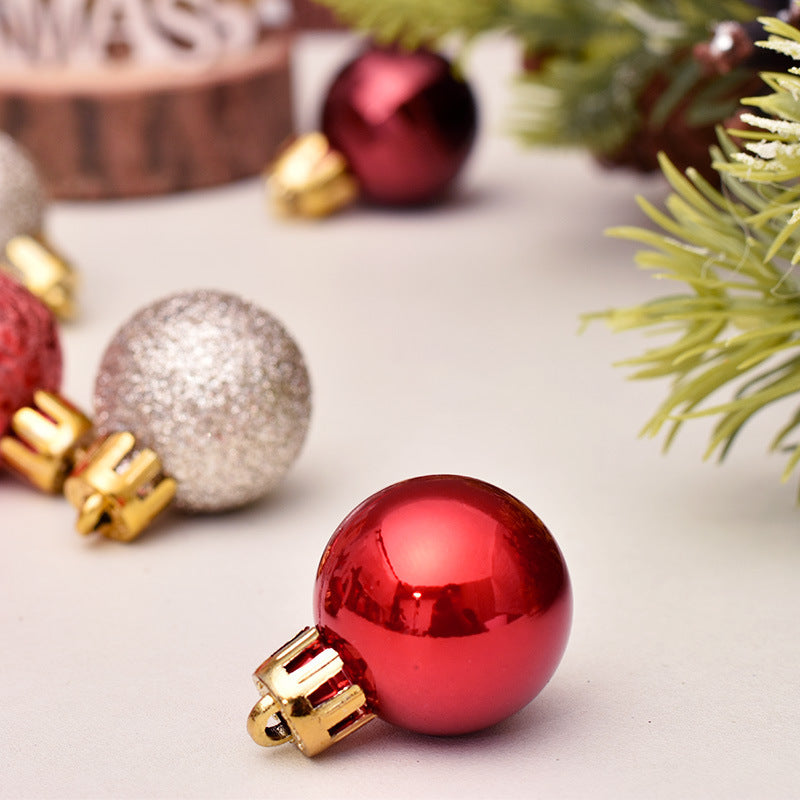 Flag Village Christmas Decorations 3cm 99pcs Ball Gift Box Set