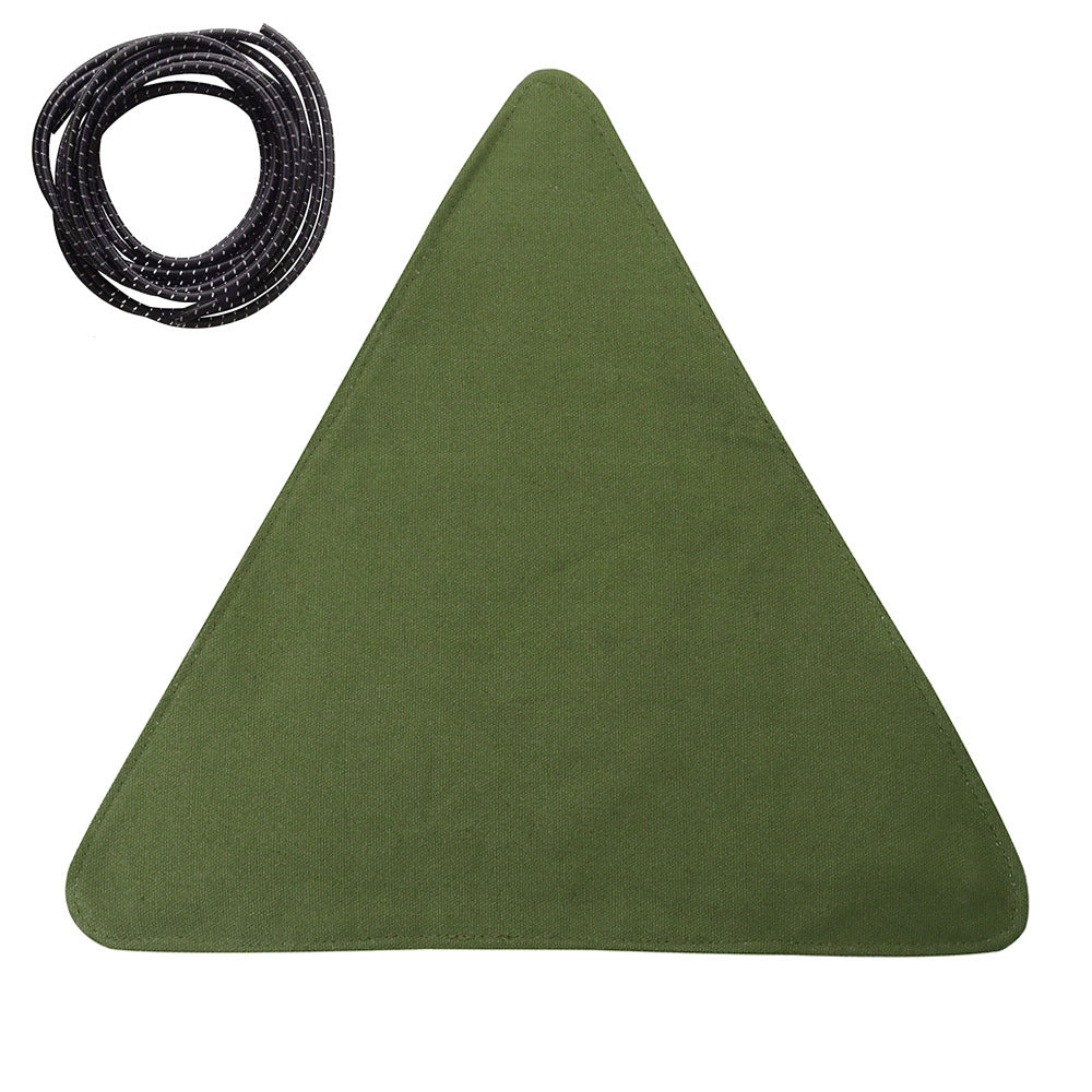 Flag Village Folding Portable Camping And Hiking Trip With Triangular Fabric Stool