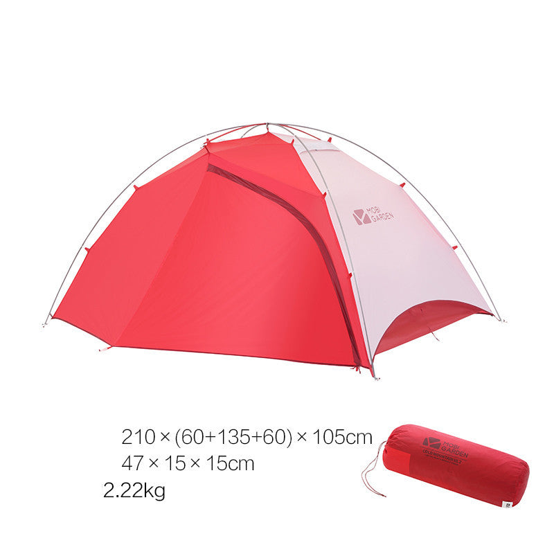 Flag Village Mountaineering Camping Windproof And Rainproof Aluminum Alloy Three Season Double Deck Camping Tent