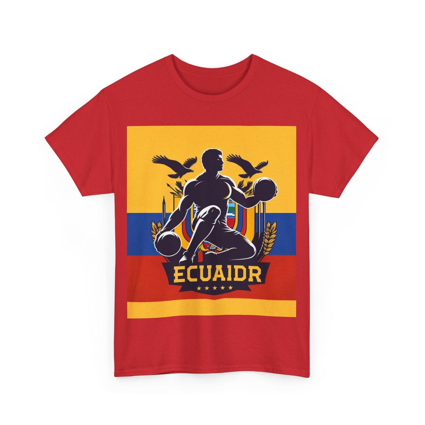 Flag Village Ecuador Sporting Flag T-SHIRT Heavy Cotton Tee ECU0004