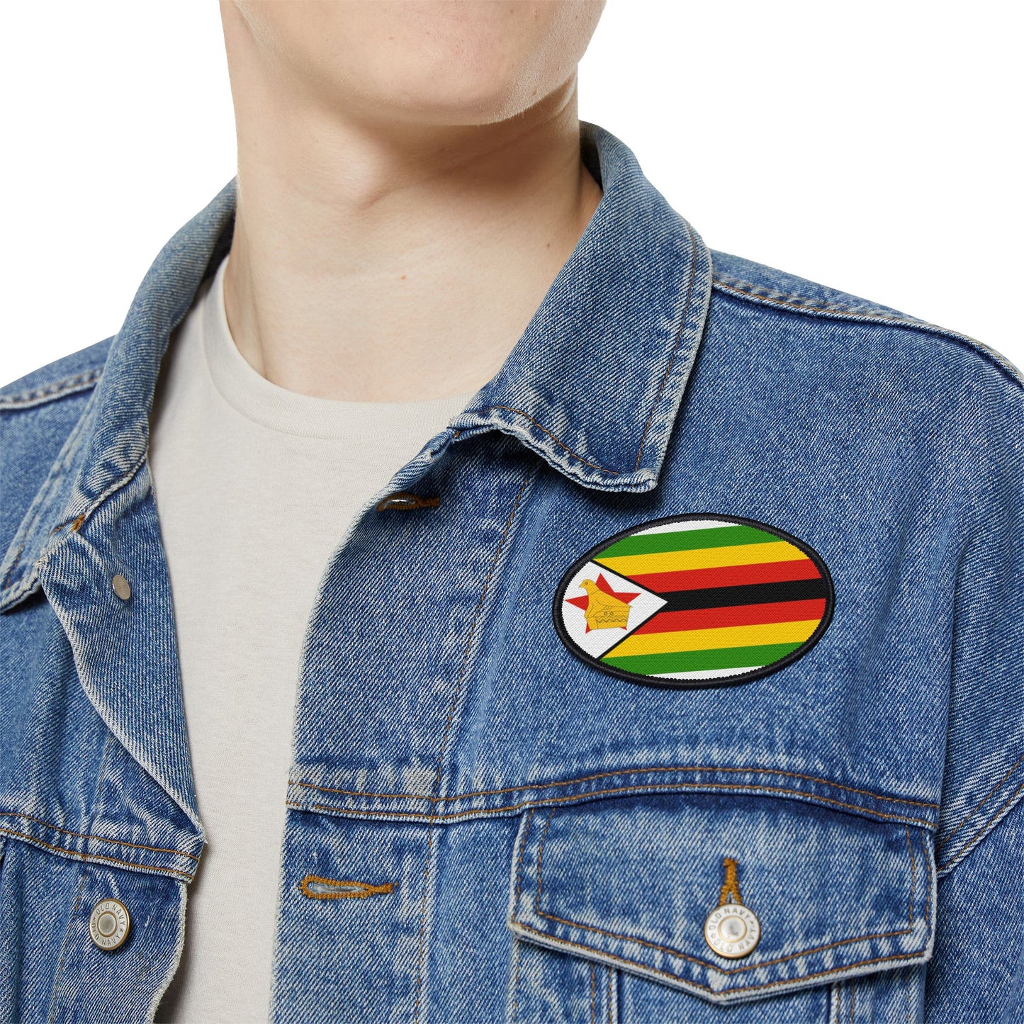 Flag Village Zimbabwe Flag Embroidery Iron-On Patches