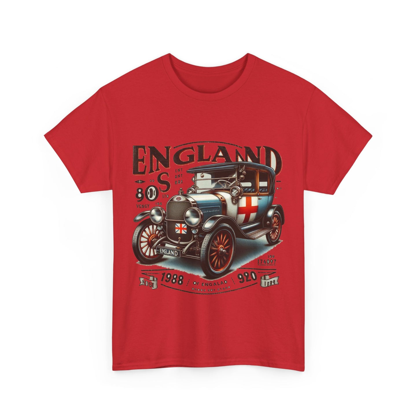 Flag Village UK Vintage Car Flag T-SHIRT Heavy Cotton Tee UK0022